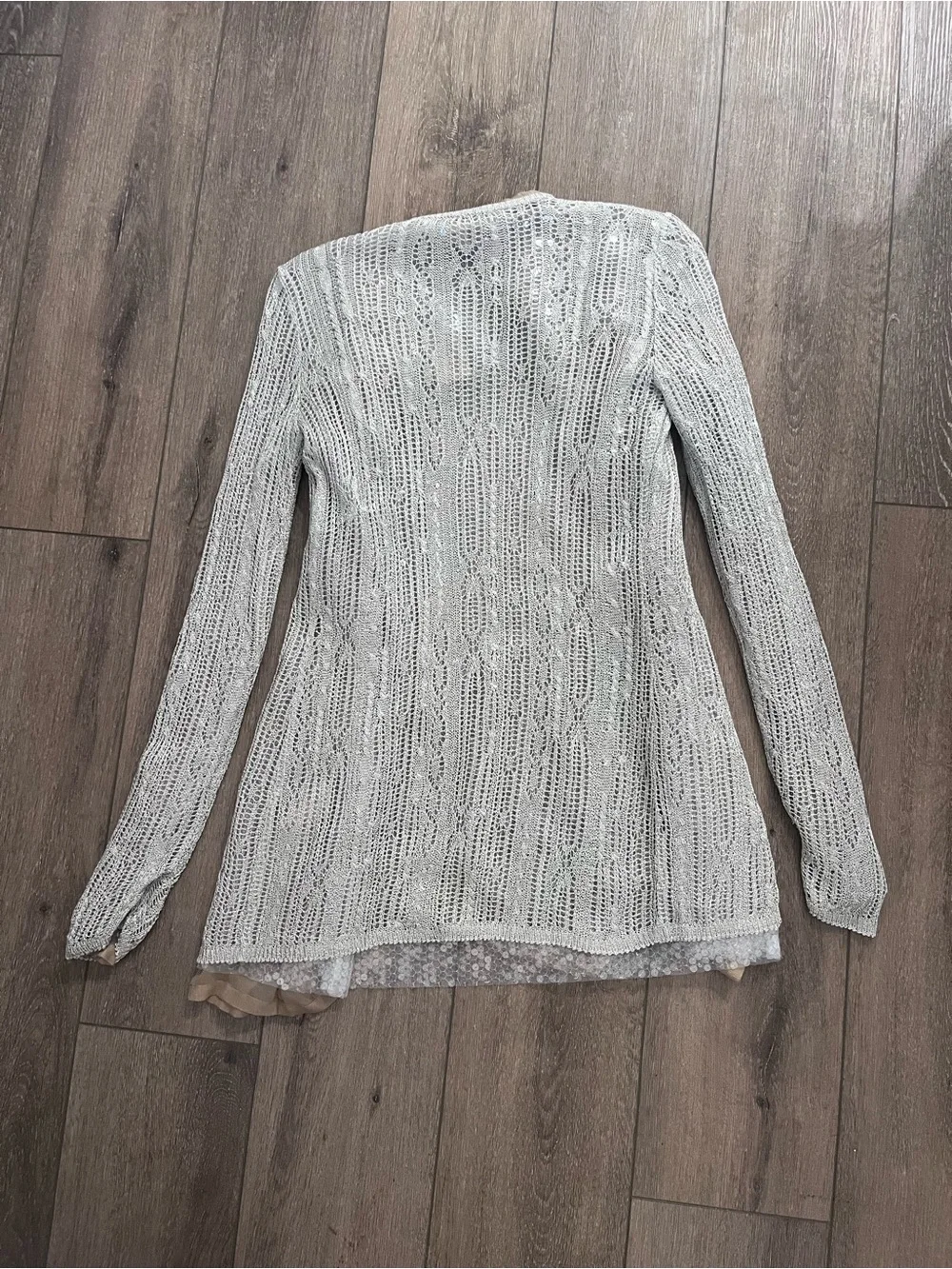 Giorgio Armani NWT Metallic Open Knit Blazer Made in Italy IT 40